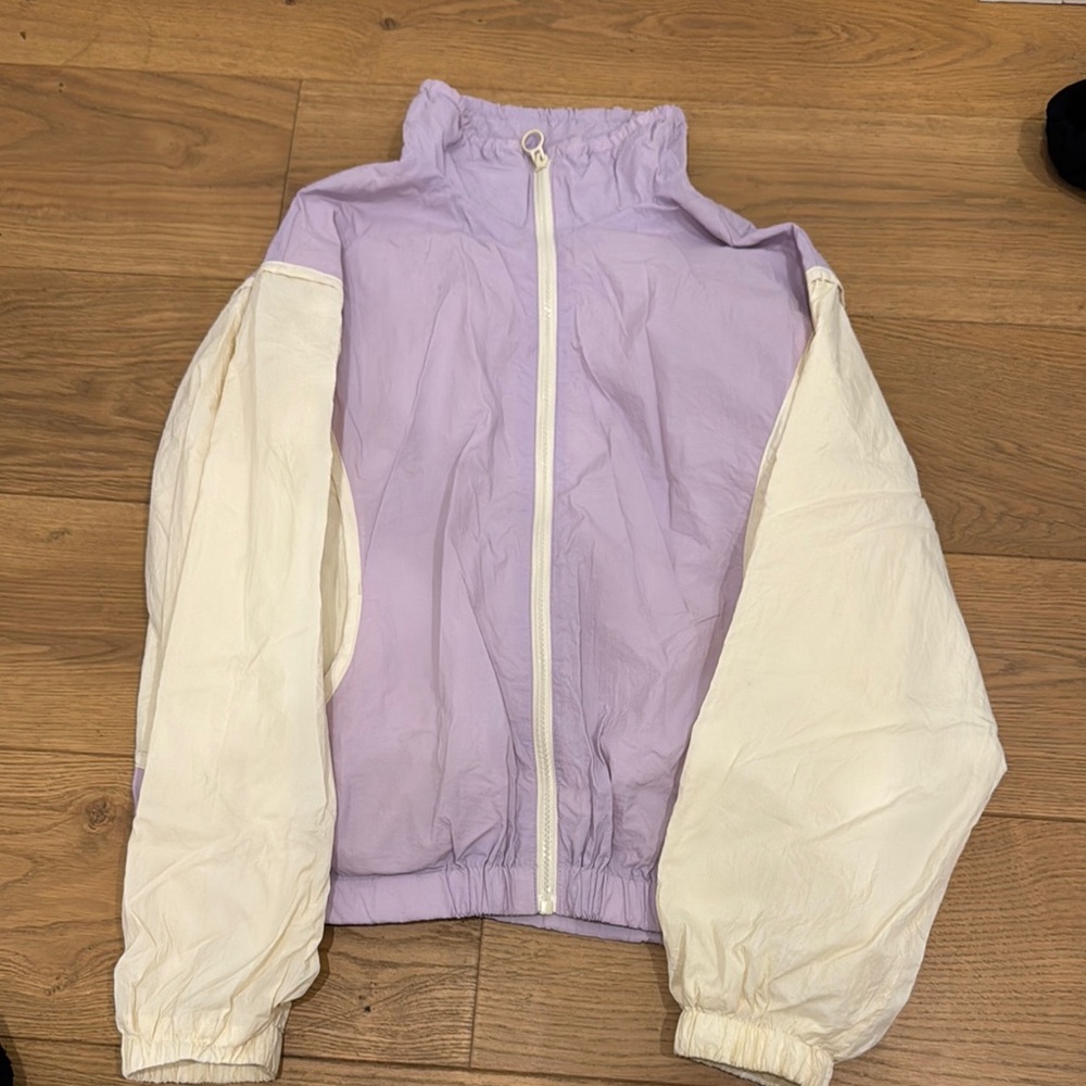 Lavender and Cream Windbreaker Jacket